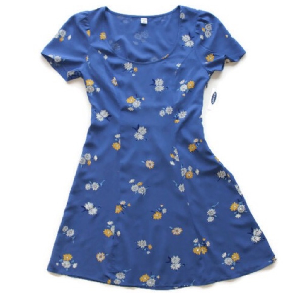 Blue floral dress